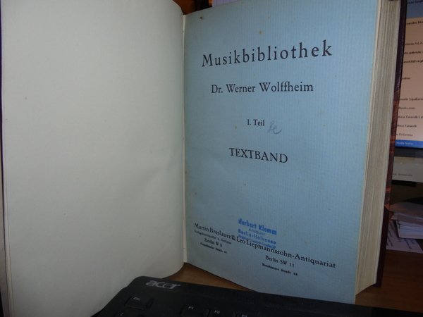 MUSIKBIBLIOTHEK Dr. WERNER WOLFFHEIM