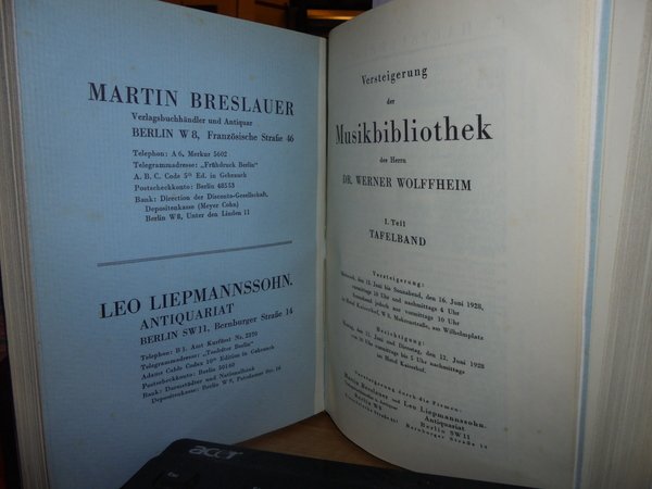 MUSIKBIBLIOTHEK Dr. WERNER WOLFFHEIM