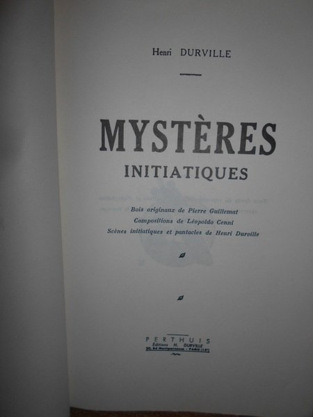 Mystères initiatiques. Bois originaux de Pierre Guillemat. Composition de Léopoldo …