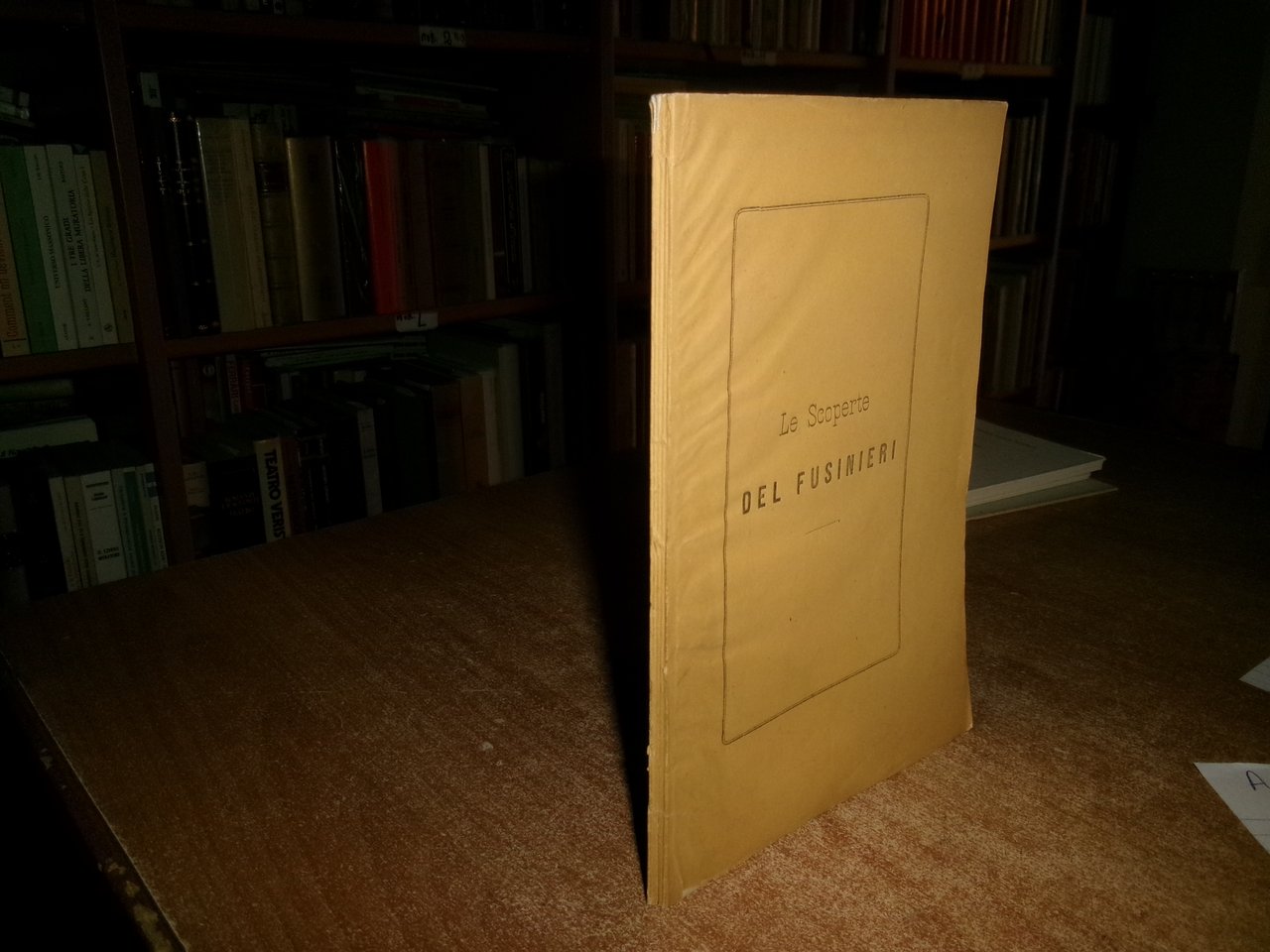 NARDI Giuseppe, Le scoperte del Fusinieri. Cenni storici... 1875