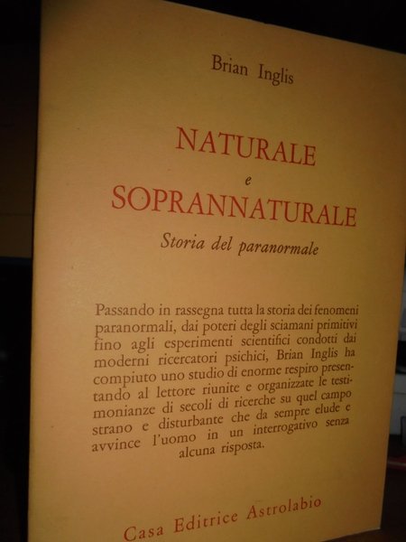 Naturale e Soprannaturale. Storia del paranormale