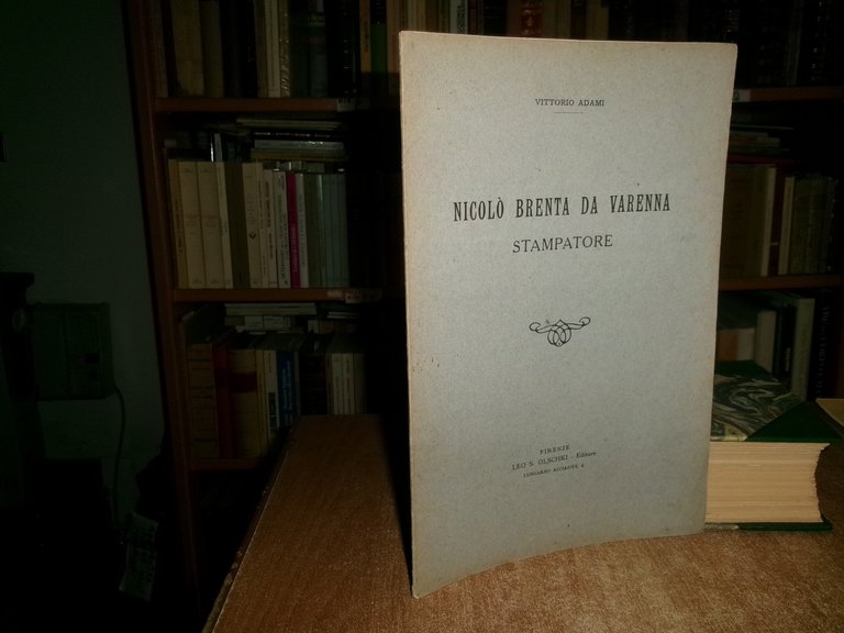 Nicolò Brenta da Varenna Stampatore. VITTORIO ADAMI 1923