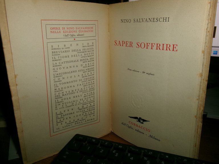 NINO SALVANESCHI-2 volumi-SAPER AMARE - SAPER SOFFRIRE 1942/1943