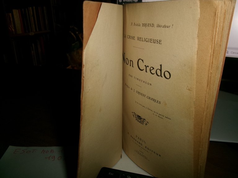 Non Credo - Severa critica religiosa par Timothéon - 1907