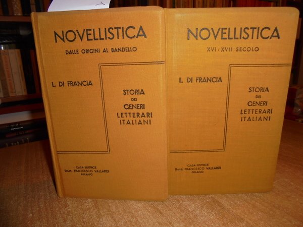 NOVELLISTICA dalle origini al Bandello. Vol. I. Vol. II.