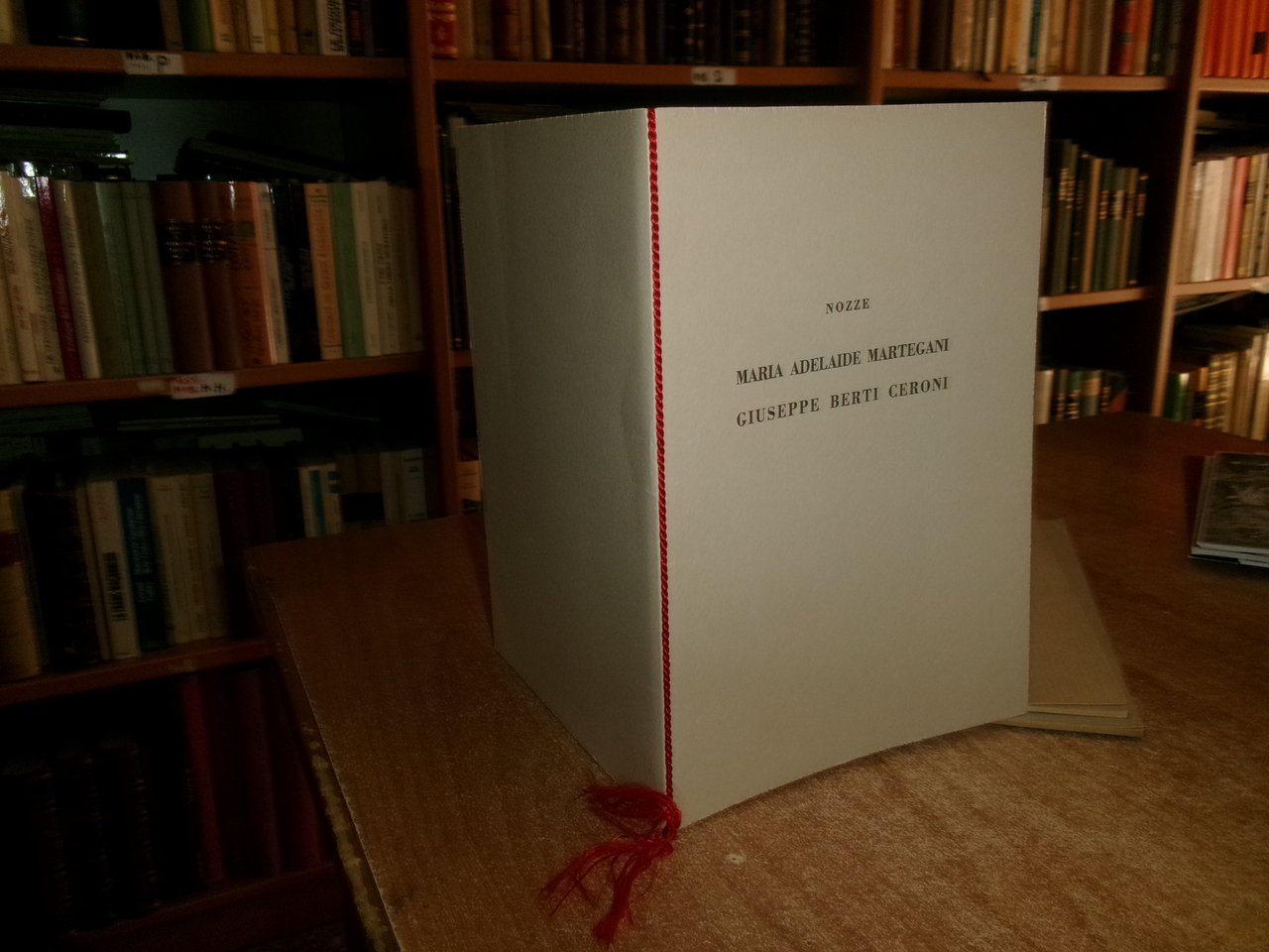 NOZZE Maria Adelaide Martegani Giuseppe Berti Ceroni 1973
