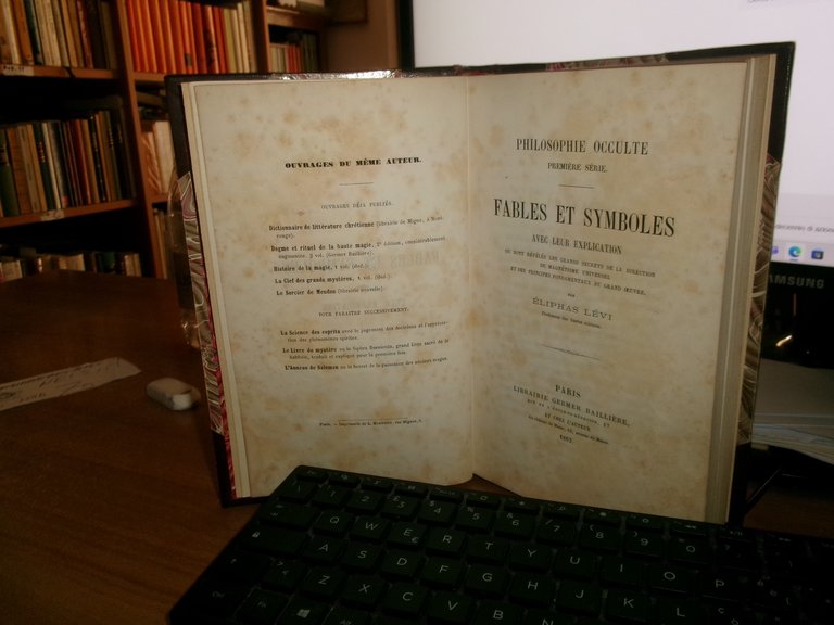 (Occultismo) Fables et Symboles avec leur explication. Eliphas Lévi 1862