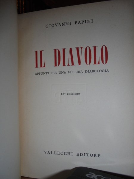 (Occultismo) Il Diavolo. Appunti per una futura diabologia