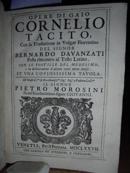 Opere di Gaio Cornelio Tacito, Con la Traduzione in Volgar …