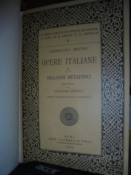 Opere Italiane Dialoghi Metafisici- Dialoghi Morali