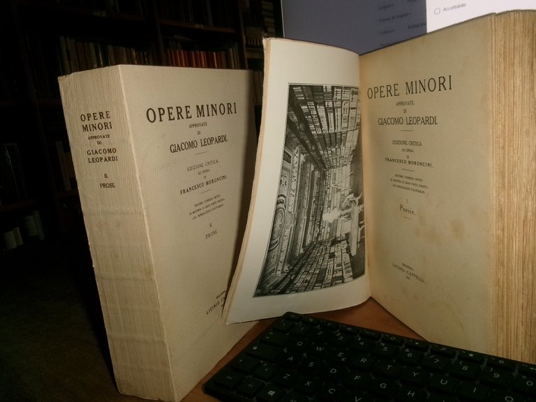 Opere minori approvate di GIACOMO LEOPARDI. 2 volumi 1931 | Immagine Gallery 4