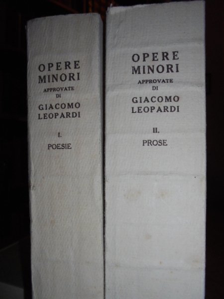 Opere minori approvate di GIACOMO LEOPARDI