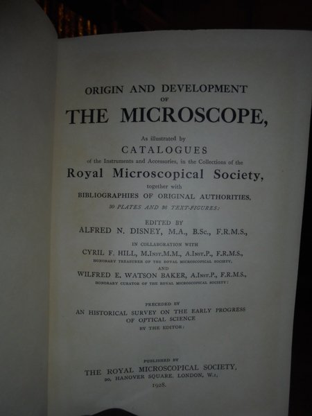 ORIGIN and development of THE MICROSCOPE as illustrated by catalogues …
