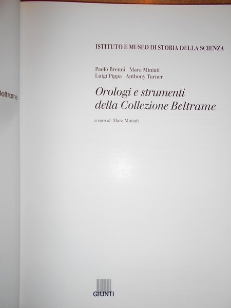 OROLOGI e strumenti della Collezione Beltrame