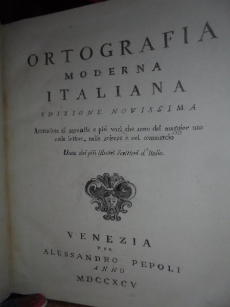 Ortografia moderna italiana edizione novissima