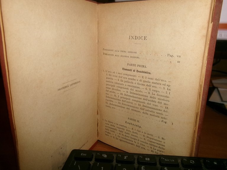 OTTAVI - STRUCCHI. ENOLOGIA seconda edizione Hoepli, 1891