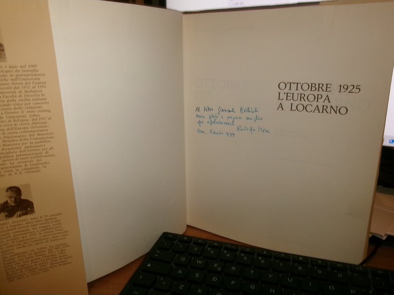 Ottobre 1925. L'Europa a Locarno. Mosca, Rodolfo / Agliati, Mario …