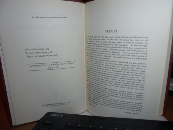 PALGRAVE'S DICTIONARY of POLITICAL ECONOMY