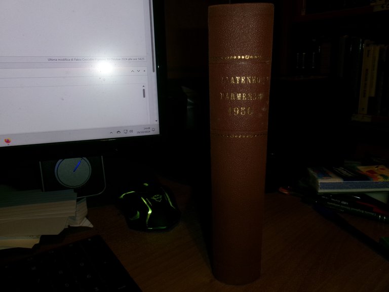 (Parma) L' Ateneo Parmense 1950 con ex libris Domenico Campanacci