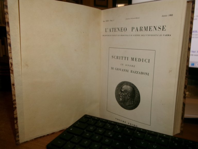 (PARMA) L' Ateneo parmense 1952. Scritti Medici in onore di …