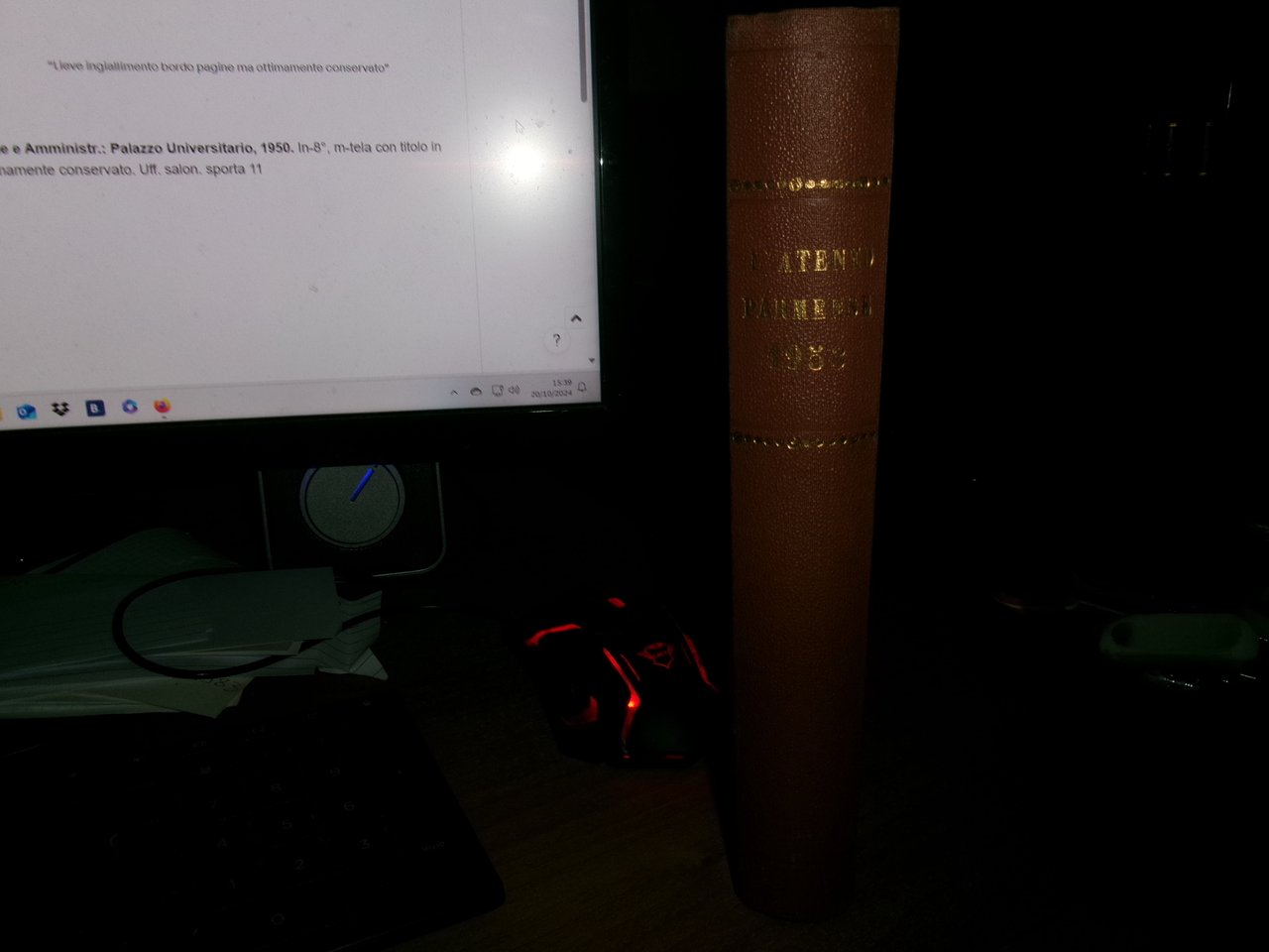 (Parma) L' Ateneo Parmense 1953 con ex libris Domenico Campanacci