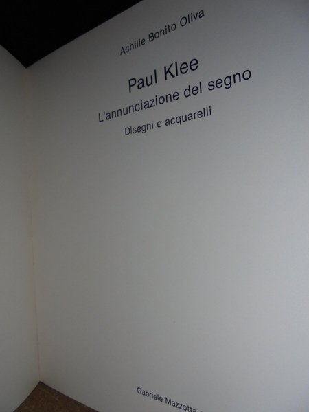 PAUL KLEE l' annunciazione del segno