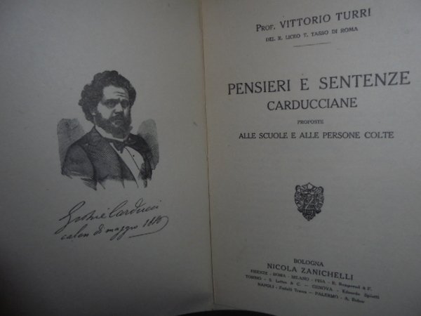 Pensieri e sentenze carducciane.