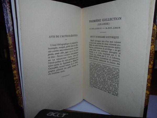 PETITS JOYAUX BIBLIOPHILIQUES FORMATS IN-18, IN-24, IN-32 COLLECTIONS PRÉCIEUSES. - …