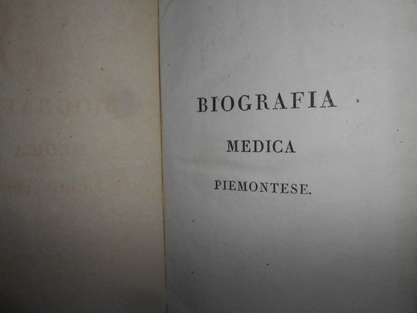 (Piemonte) BIOGRAFIA Medica Piemontese