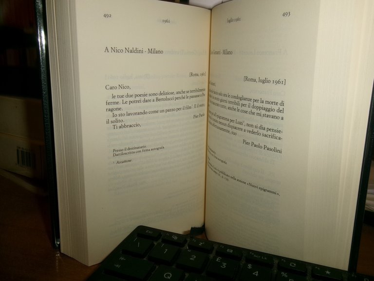 PIER PAOLO PASOLINI. LETTERE 1955 - 1975 a cura di …