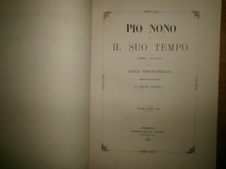 PIO NONO E IL SUO TEMPO