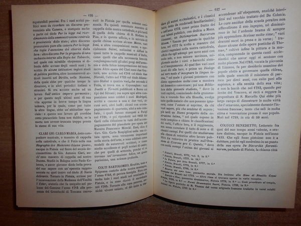 (Pistoia) Biografia Pistoiese o notizie della vita e delle Opere …