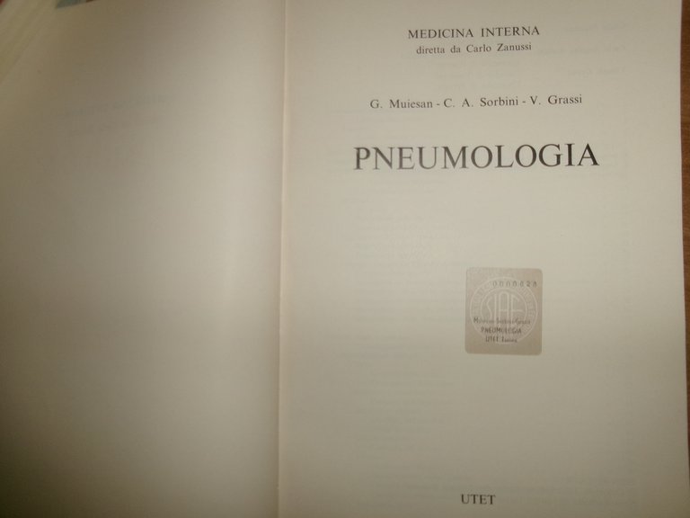 PNEUMOLOGIA. MUIESEN/SORBINI/GRASSI 1982