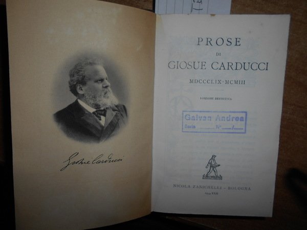 Poesie di Giosue Carducci 1850 - 1900.