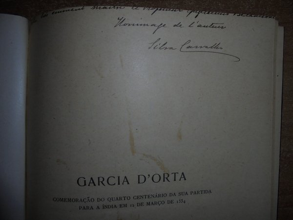 (Portogallo) Augusto Da Silva Carvalho. GARCIA D' ORTA. Comemoraçao do …