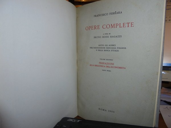 PREFAZIONI alla Biblioteca dell' Economista