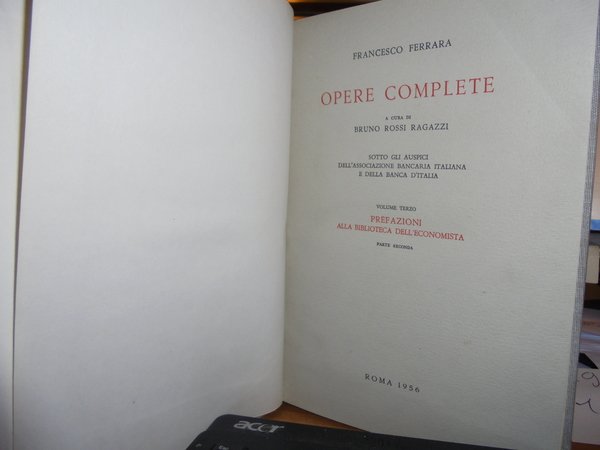 PREFAZIONI alla Biblioteca dell' Economista