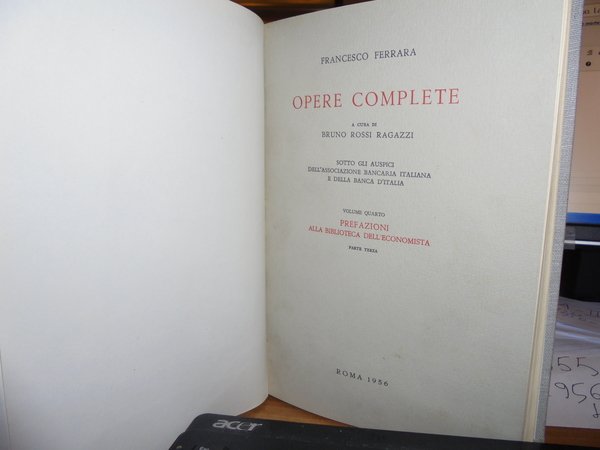 PREFAZIONI alla Biblioteca dell' Economista