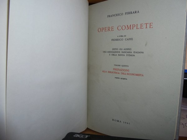 PREFAZIONI alla Biblioteca dell' Economista