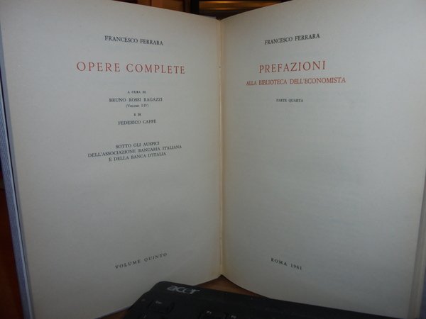 PREFAZIONI alla Biblioteca dell' Economista
