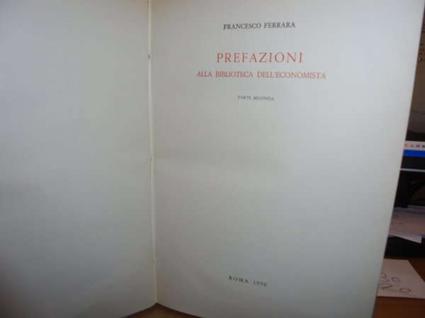 PREFAZIONI alla Biblioteca dell' Economista