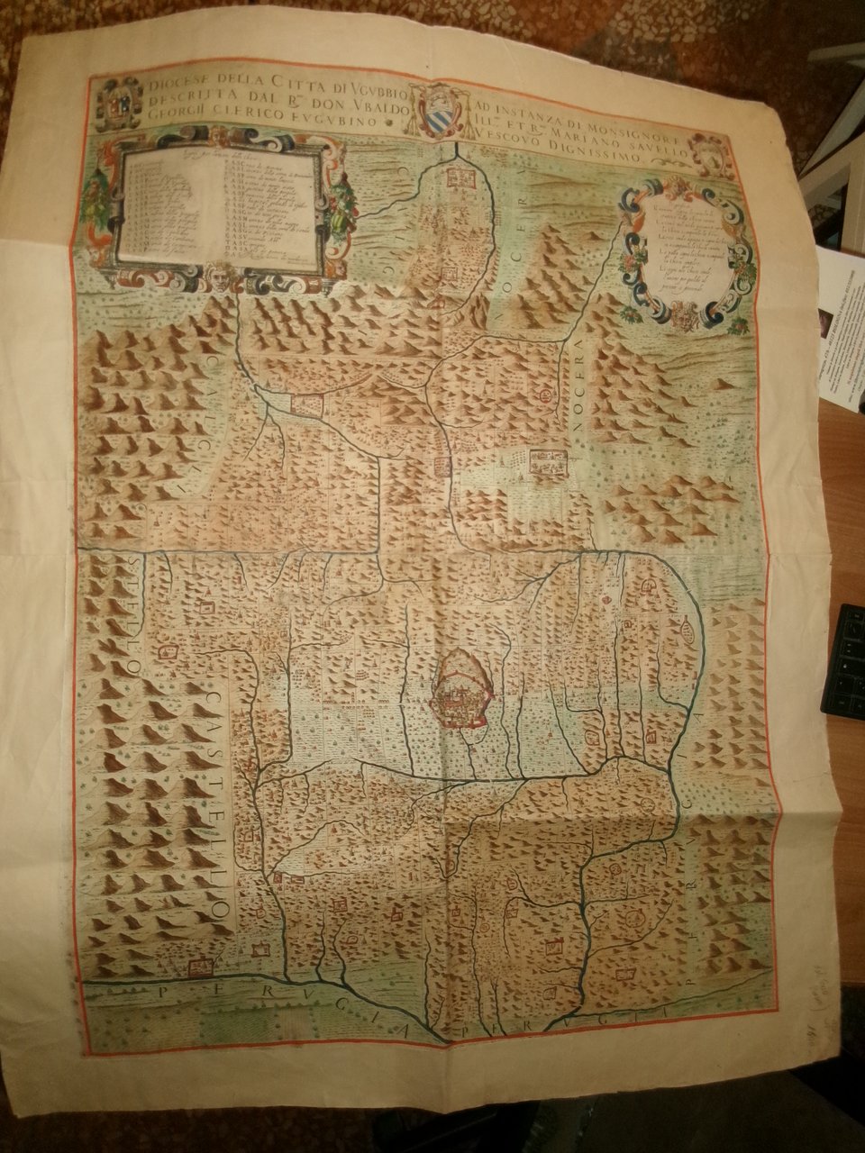 Preziosa stampa del 600 della Città di Gubbio