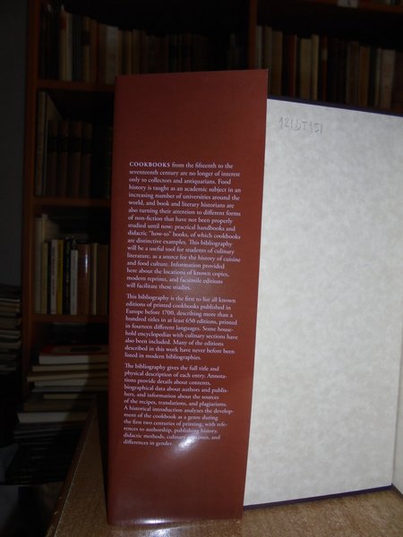 Printed Cookbooks in Europe, 1470-1700. A Bibliography of Early Modern …