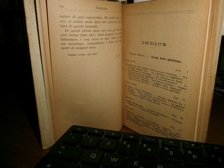 Prof. A. PAPPALARDO. SPIRITISMO Quinta Edizione HOEPLI, 1917