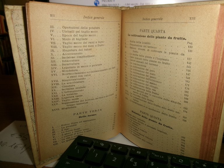 Prof. D. TAMARO. FRUTTICOLTURA settima edizione Hoepli, 1919