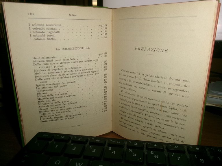 Prof. P. BONIZZI. COLOMBI DOMESTICI e LA COLOMBICULTURA HOEPLI 1902