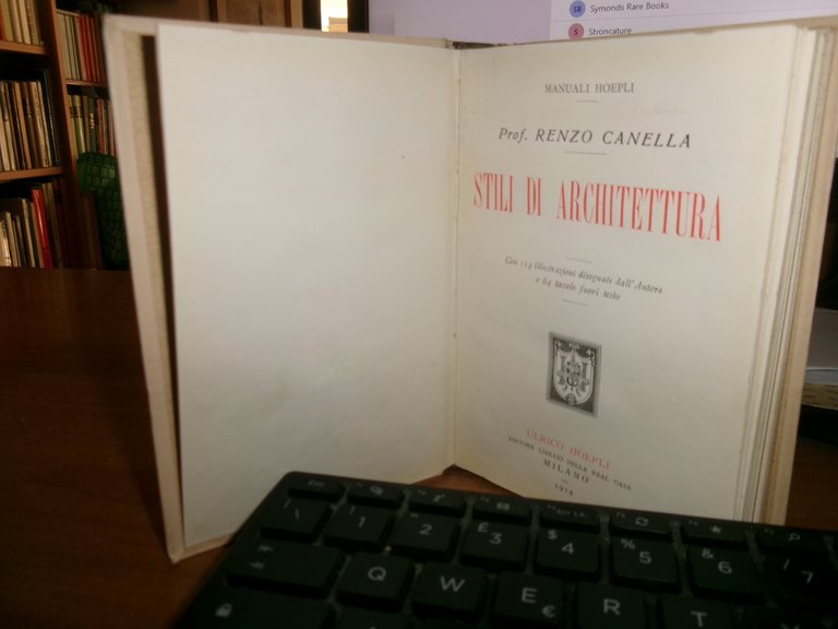Prof. R. CANELLA. Stili di ARCHITETTURA Hoepli 1914