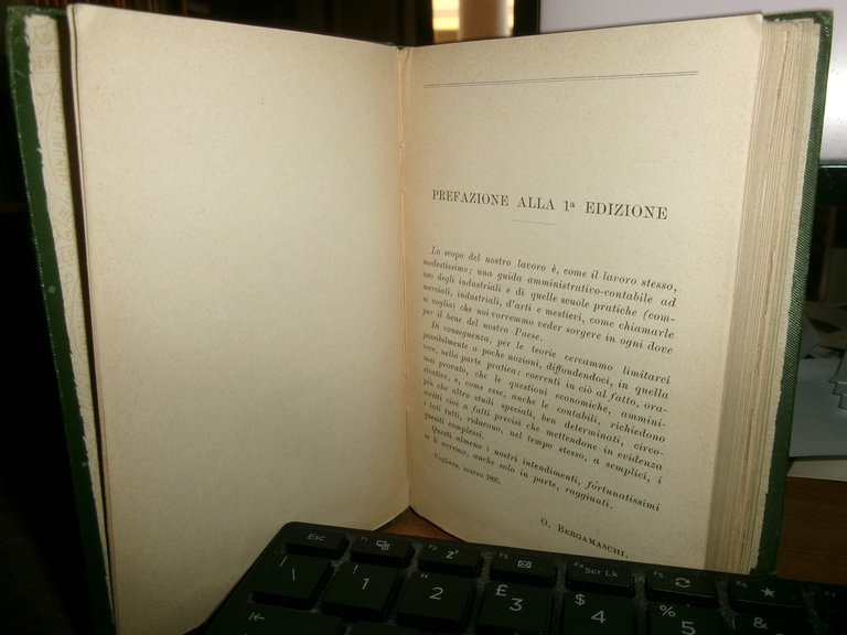 Prof. Rag. ORESTE BERGAMASHI. RAGIONERIA INDUSTRIALE. Hoepli, 1911