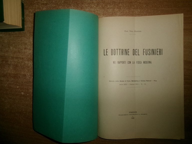 Prof. TITO MARTINI. LE DOTTRINE DEL FUSINIERI nei rapporti con …