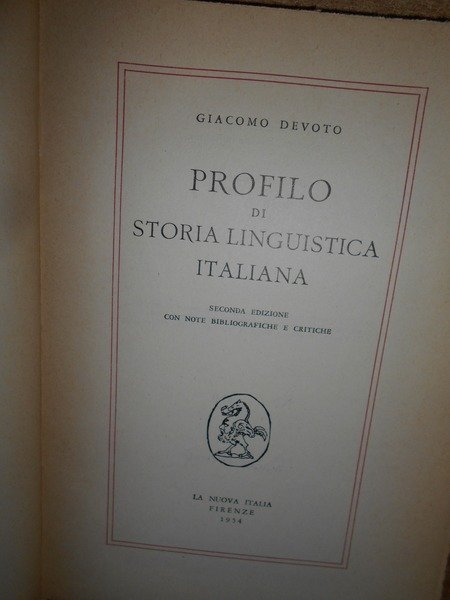 Profilo di Storia linguistica Italiana